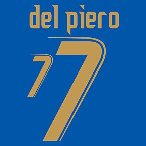 Del Piero 7 (2006 Retro Printing) - Italy Home