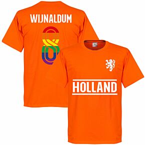 Holland Team Pride Wijnaldum 8 T-shirt - Orange