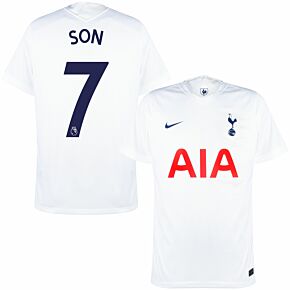 21-22 Tottenham Home Shirt + Son 7 (Official Printing)