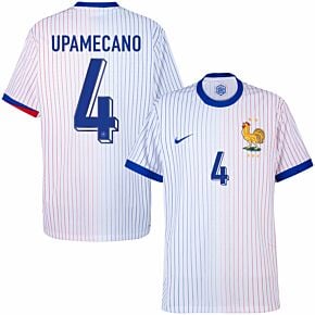 24-25 France Dri-Fit ADV Match Away Shirt + Upamecano 4 (Official Printing)