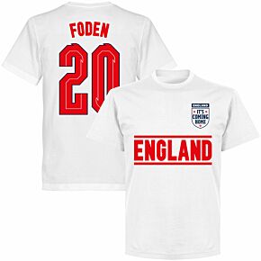 England Foden 20 Team T-shirt - White