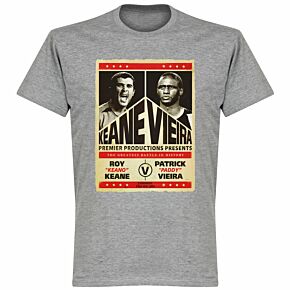 Keane v Viera Battle T-shirt - Grey Marl