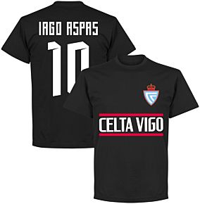 Celta Vigo Iago Aspas 10 Team Tee - Black