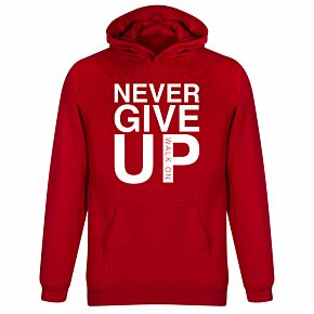 Never Give Up Liverpool KIDS Hoodie - Chilli Red