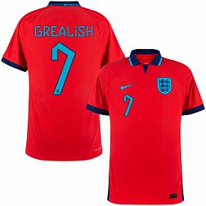 22-23 England Dri-Fit ADV Match Away Shirt + Grealish 7 (Official Printing)