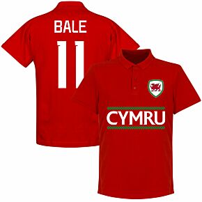 Cymru Team Bale 11 Polo Shirt - Red