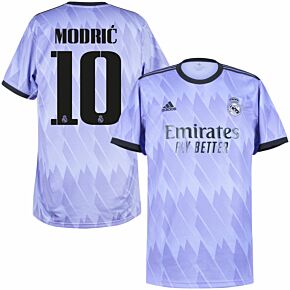 22-23 Real Madrid Away Shirt + Modrić 10 (Official Cup Printing)