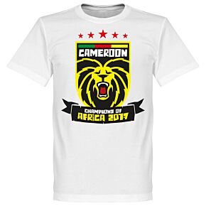Cameroon Africa Cup of Nations 2017 Winners Tee - White