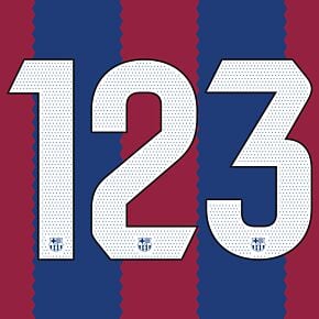 23-24 Barcelona Home Official La Liga Numbers (255mm)