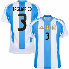 24-25 Argentina Home Shirt + Tagliafico 3 (Official Printing)