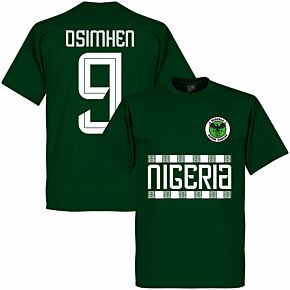 Nigeria Team Osimhen 9 T-shirt - Bottle Green