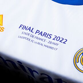 21-22 UEFA Champions League Final Official Transfer - 21-22 Real Madrid Home