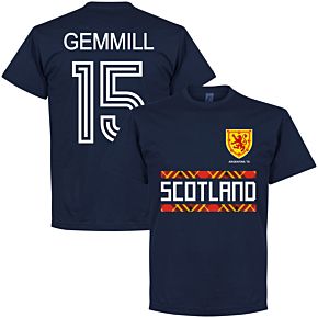 Scotland Retro '78 Gemmill 15 Team Tee - Navy