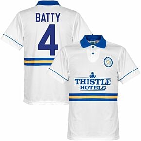 1994 Leeds Utd Home Retro Shirt + Batty 4 (Retro Flock Printing)
