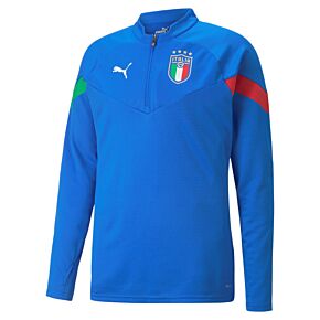 22-23 Italy Player 1/4 Zip L/S Training Top - Blue