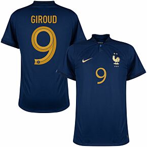 22-23 France Home + Giroud 9 (Official Printing)