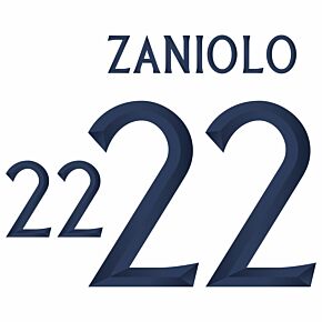 Zaniolo 22 (Official Printing) - 23-24 Italy Away