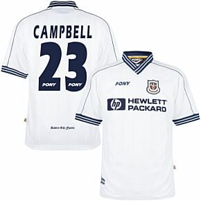 96-97 Tottenham Home Retro Shirt + Campbell 23 (Retro Printing)