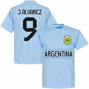 Argentina J.Álvarez 9 Team KIDS T-shirt - Sky Blue