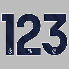 23-24 Premier League Official Adult Player Numbers - Navy