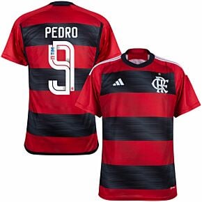 2023 Flamengo Home Shirt + Pedro 9 (Fan Style Printing)