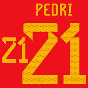 Pedri 21 (Official Printing) - 22-23 Spain Home