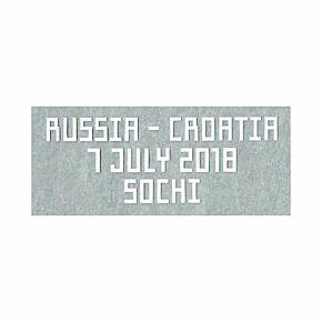 Russia - Croatia FIFA World Cup 2018 Matchday Transfer 7 July 2018