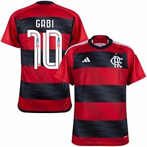 2023 Flamengo Home Shirt + Gabi 10 (Fan Style Printing)