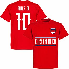 Costa Rica Team Ruiz B. 10 T-shirt - Red