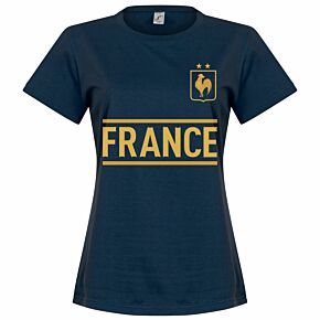 France Team Womens T-shirt - Navy