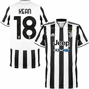 21-22 Juventus Home Shirt + Kean 18 (Official Printing)