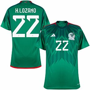 22-23 Mexico Home Shirt + H.Lozano 22 (Official Printing)