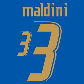 Maldini 3 (2006 Retro Printing) - Italy Home