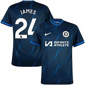 23-24 Chelsea Away Shirt (incl. Sponsor) + James 24 (Premier League)