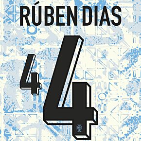 Rúben Dias 4 (Official Printing) - 24-25 Portugal Away