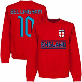 England 2022 Team Bellingham 10 Sweatshirt - Red