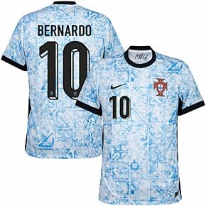 24-25 Portugal Away Shirt + Bernardo 10 (Official Printing)