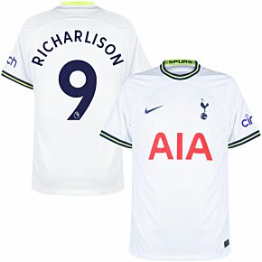 22-23 Tottenham Home Shirt + Richarlison 9 (Premier League)