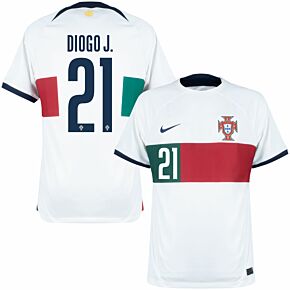 22-23 Portugal Away Shirt + Diogo J. 21 (Official Printing)