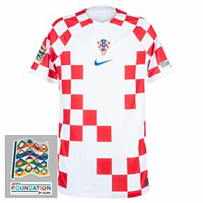 22-23 Croatia Home Shirt + Nations League & Foundation Patches