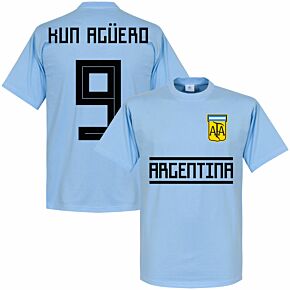 Argentina Kun Agüero 9 Team Tee - Sky