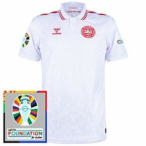 24-25 Denmark Away Shirt +  incl. Euro 2024 & Foundation Tournament Patches