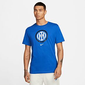 22-23 Inter Milan Crest T-Shirt - Lyon Blue