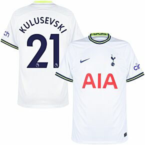 22-23 Tottenham Home Shirt + Kulusevski 30 (Premier League)
