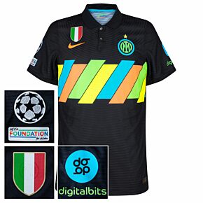 21-22 Inter Milan Dri-Fit ADV Match 3rd Shirt (No Sponsor) + UCL/Foundation + Scudetto + Digitalbits