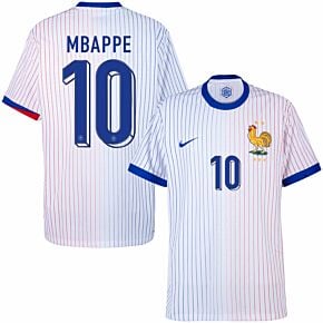 24-25 France Dri-Fit ADV Match Away Shirt + Mbappe 10 (Official Printing)
