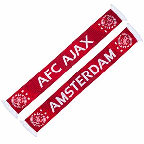 Ajax Red Stripe Scarf - Red/White