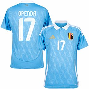 24-25 Belgium Away Shirt + Openda 17 (Official Printing)