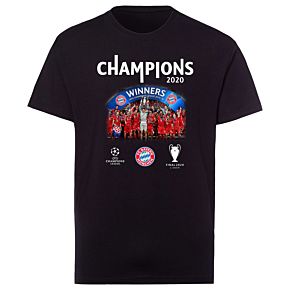 Bayern Munich 2020 Champions League Winners T-Shirt - Black