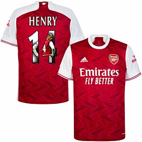 20-21 Arsenal Home Shirt + Henry 14 (Gallery Style)